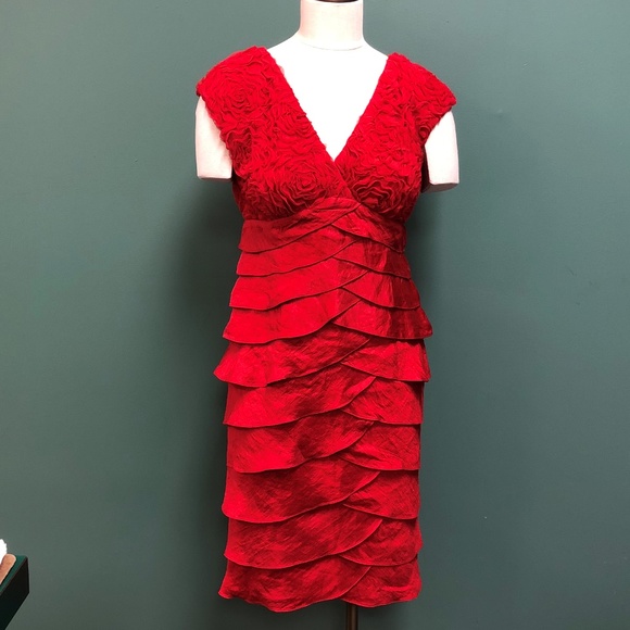 adrianna papell red dress